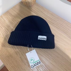 Ganni Beanie - Brand New With Tags - Color - Navy (Sky Captain)